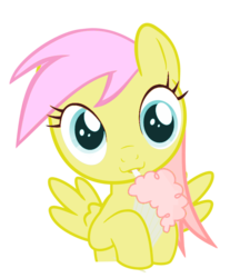 Size: 720x800 | Tagged: safe, fluttershy, pegasus, pony, g4, cute, female, filly, milkshake, milkshake ponies, recolor, simple background, solo, transparent background