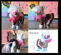 Size: 948x854 | Tagged: safe, artist:lemonkylie, photo finish, earth pony, pony, g4, brushable, customized toy, irl, photo, solo, toy