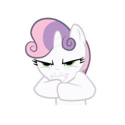 Size: 3000x3000 | Tagged: safe, artist:jorobro, sweetie belle, g4, simple background, sinister, transparent background, vector