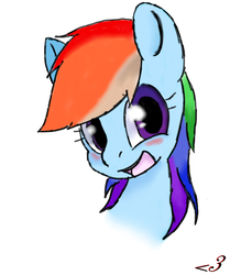 Size: 900x983 | Tagged: safe, artist:xdarklyonix, rainbow dash, g4, blushing, heart, open mouth, simple background, white background