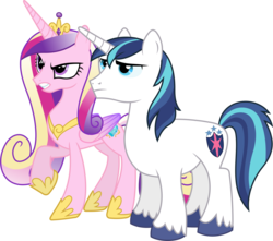 Size: 5910x5230 | Tagged: safe, artist:90sigma, princess cadance, shining armor, alicorn, pony, unicorn, g4, absurd resolution, duo, simple background, transparent background, vector