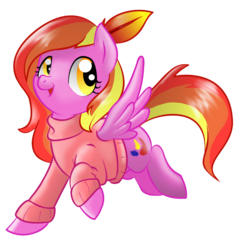 Size: 800x821 | Tagged: dead source, safe, artist:themiles, feathermay, pegasus, pony, g4, clothes, simple background, solo, sweater, transparent background