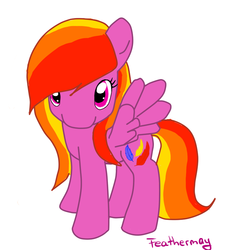 Size: 712x787 | Tagged: safe, artist:ookiwi-berrieoo, feathermay, pony, g4, solo