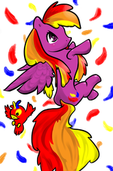 Size: 770x1170 | Tagged: safe, artist:beefydiab0lique, feathermay, parrot, pony, g4, solo