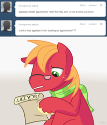 Size: 900x1046 | Tagged: safe, big macintosh, earth pony, pony, g4, ask, askbigmcintosh, glasses, male, stallion, tumblr