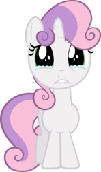 Size: 3000x5051 | Tagged: safe, artist:ocarina0ftimelord, sweetie belle, g4, one bad apple, crying, lip bite, sad, simple background, transparent background, vector