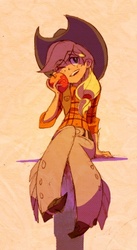 Size: 300x548 | Tagged: safe, artist:nargyle, applejack, human, g4, humanized