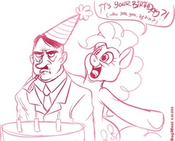 Size: 789x633 | Tagged: safe, artist:spookaboo, pinkie pie, g4, adolf hitler