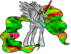 Size: 1194x911 | Tagged: safe, artist:mie woharu, oc, oc only, alicorn, pony, alicorn oc, gaudy!, glitch