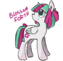 Size: 321x313 | Tagged: safe, artist:ponatiem, blossomforth, pony, g4, female, solo