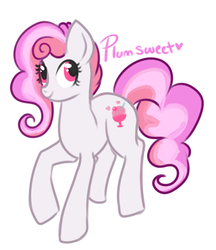 Size: 388x449 | Tagged: safe, artist:lulubell, plumsweet, pony, g4, simple background, solo, white background