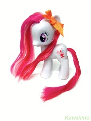 Size: 769x1024 | Tagged: safe, artist:kawaiimo, plumsweet, pony, g4, brushable, irl, photo, solo, toy