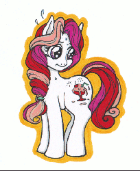 Size: 450x550 | Tagged: safe, artist:stellarina, plumsweet, pony, g4, gif, non-animated gif, solo