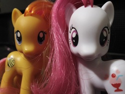 Size: 1400x1050 | Tagged: safe, artist:eroticlibrary, bumblesweet, plumsweet, pony, g4, brushable, irl, photo, toy
