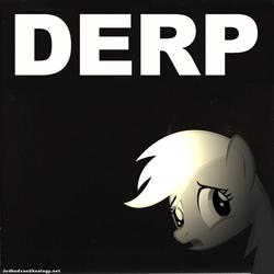 Size: 953x953 | Tagged: safe, artist:judhudson, derpy hooves, pegasus, pony, g4, album cover, female, johnny cash, mare, parody