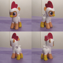 Size: 800x800 | Tagged: safe, artist:amandkyo-su, scootaloo, chicken, pony, g4, brushable, customized toy, irl, photo, scootachicken, toy