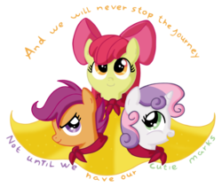 Size: 900x761 | Tagged: safe, artist:quarium, apple bloom, scootaloo, sweetie belle, g4, cutie mark crusaders