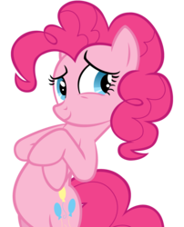Size: 3001x3717 | Tagged: safe, artist:redink853, pinkie pie, earth pony, pony, g4, too many pinkie pies, belly, bipedal, female, hind legs, simple background, solo, transparent background, vector
