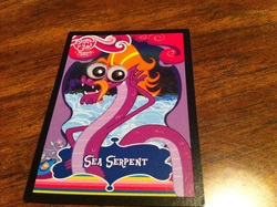 Size: 1296x968 | Tagged: safe, steven magnet, sea serpent, g4, card, googly eyes, male, photo, special eyes, trading card