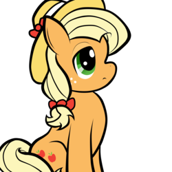 Size: 3600x3600 | Tagged: safe, artist:furrgroup, applejack, earth pony, pony, g4, bow, fancy, hat, simple background, solo, transparent background