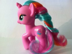 Size: 900x672 | Tagged: safe, artist:jennifer-lr, sweetie swirl, pony, g4, brushable, irl, photo, solo, toy