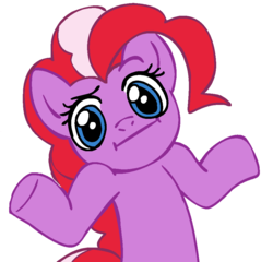 Size: 950x913 | Tagged: safe, artist:imaplode, fizzypop, pony, g4, :i, looking at you, not pinkie pie, shrug, shrugpony, solo