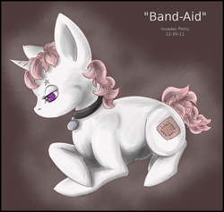 Size: 1032x978 | Tagged: safe, artist:invader pichu, oc, oc only, pony, unicorn, bandaid