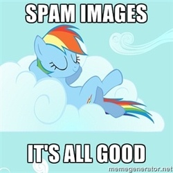 Size: 280x280 | Tagged: safe, rainbow dash, g4, image macro, lowres