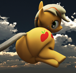 Size: 519x498 | Tagged: safe, artist:eggo81194, applejack, g4, 3d, applebutt, butt, cg, chubby, fat, gmod, impossibly large butt, plot, the ass was fat