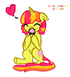 Size: 872x966 | Tagged: safe, artist:chenillecurls, sweetcream scoops, pony, g4, solo