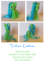 Size: 2480x3508 | Tagged: safe, artist:amenoo, tealove, pony, g4, brushable, customized toy, irl, photo, solo, toy