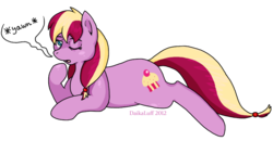 Size: 863x449 | Tagged: safe, artist:daikaluff, sprinkle stripe, pony, g4, solo