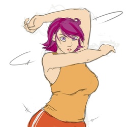 Size: 900x900 | Tagged: safe, artist:moronsonofboron, scootaloo, human, g4, armpits, breasts, female, humanized, older