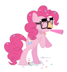 Size: 1200x1300 | Tagged: safe, artist:dm29, pinkie pie, earth pony, pony, g4, female, glasses, groucho mask, simple background, solo, transparent background