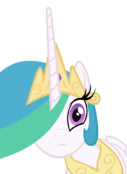 Size: 6000x8209 | Tagged: safe, artist:gen-jack-oneill, princess celestia, pony, g4, absurd resolution, female, mare, simple background, solo, stare, transparent background, vector