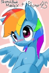 Size: 400x600 | Tagged: safe, artist:oze, rainbow dash, g4, iphone, pixiv, sketch