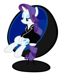 Size: 7620x8956 | Tagged: safe, artist:gen-jack-oneill, rarity, pony, g4, absurd resolution, crossover, number two, parody, simple background, sitting, solo, the prisoner, transparent background, vector