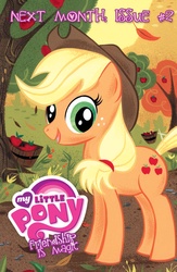 Size: 1040x1600 | Tagged: safe, idw, official comic, applejack, earth pony, pony, g4, apple tree, comic, female, leaves, solo, tree