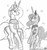 Size: 748x800 | Tagged: safe, artist:johnjoseco, princess celestia, princess luna, g4, butt, grayscale, monochrome, moonbutt, plot, plot pair, sisters, sunbutt