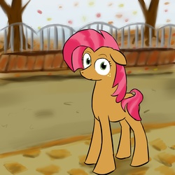 Size: 4000x4000 | Tagged: safe, artist:salvador-dl, babs seed, pony, g4, autumn, female, manehattan, solo