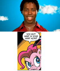 Size: 476x560 | Tagged: safe, idw, official comic, pinkie pie, human, pony, g4, comic, irl, photo, samwell