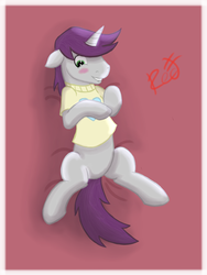 Size: 1050x1400 | Tagged: dead source, safe, artist:red note, written script, pony, unicorn, g4, background pony