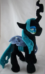 Size: 2214x3664 | Tagged: safe, artist:finnickie, queen chrysalis, changeling, g4, irl, photo, plushie, solo