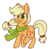 Size: 433x425 | Tagged: safe, artist:lulubell, applejack, earth pony, pony, g4, clothes, female, hatless, mare, missing accessory, pixel art, scarf, simple background, solo, transparent background