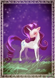 Size: 818x1158 | Tagged: safe, artist:cmaggot, rarity, pony, g4, female, frame, solo