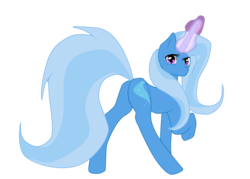 Size: 2492x1789 | Tagged: safe, artist:pony-of-equestria, trixie, pony, unicorn, g4, butt, female, magic, mare, plot, simple background, solo, transparent background