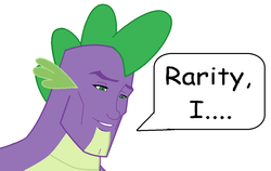 Size: 1234x778 | Tagged: safe, spike, anthro, g4, handsome face, implied sparity, meme, speech bubble, text