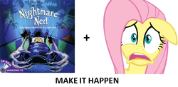 Size: 790x386 | Tagged: safe, fluttershy, g4, all caps, crossover, exploitable meme, make it happen, meme, nightmare ned