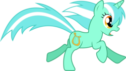 Size: 6171x3482 | Tagged: safe, artist:uxyd, lyra heartstrings, pony, g4, female, running, scared, simple background, solo, transparent background, vector