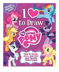 Size: 487x595 | Tagged: safe, applejack, fluttershy, pinkie pie, rainbow dash, rarity, twilight sparkle, g4, official, book, how to draw